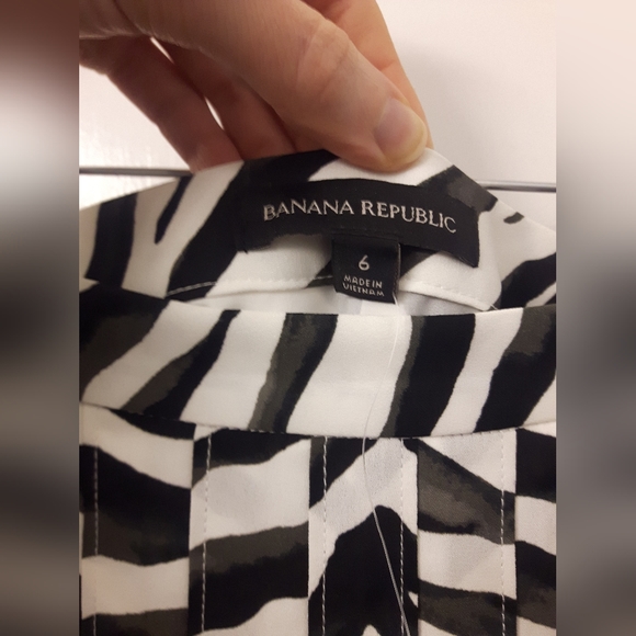 Banana Republic Zebra Print Pleated Midi Skirt Size 6 - Picture 7 of 8